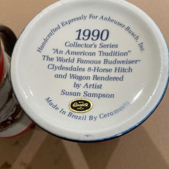 Anheiser-Busch, Inc. Budweiser 1990 Collector Steins - Picture 3 of 5